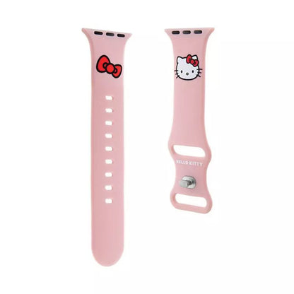 „Hello Kitty“ silikoninis apyrankė „Kitty Head“ – „Apple Watch“ 42/44/45/49 mm (rožinė)