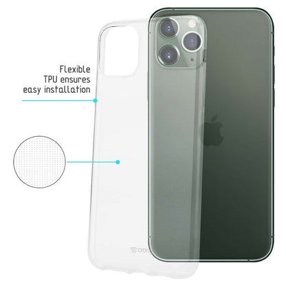 Crong Crystal Slim Cover – Lankstus dėklas, skirtas „iPhone 11 Pro“ (skaidrus)