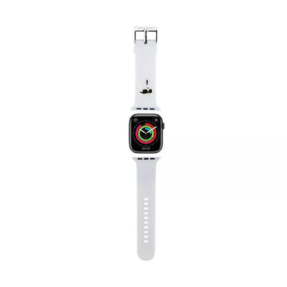 Karl Lagerfeld 3D Rubber Karl Heads NFT – dirželis, skirtas Apple Watch 38/40/41 mm (baltas)
