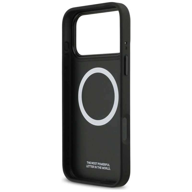 BMW M Tricolor Metalinis logotipas MagSafe - iPhone 17 Pro Max dėklas (pilkas)