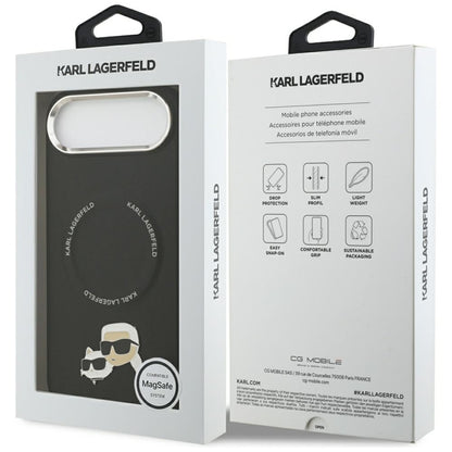 Karl Lagerfeld Karl & Choupette segtukų dėklas MagSafe - iPhone Air (juodas)
