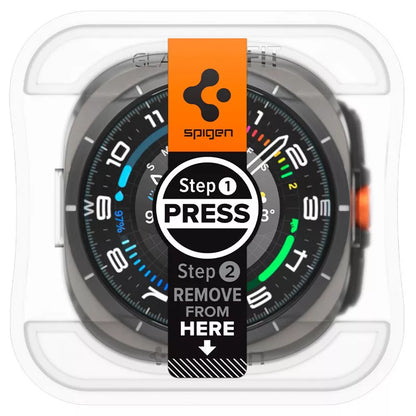 Spigen GLAS.TR EZ FIT 2 vnt. – Grūdintas stiklas, skirtas Samsung Galaxy Watch Ultra 47 mm (2025/2024) (2 vienetai)