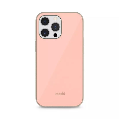 Moshi iGlaze – aukščiausios kokybės hibridinis dėklas „iPhone 13 Pro“ (SnapTo sistema) („Dahlia Pink“)