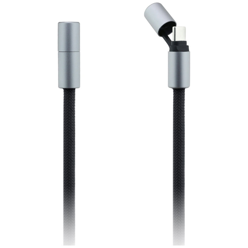 Karl Lagerfeld Dirželis per petį Ikonik Charm - Universalus telefono dirželis / USB-C į USB-C kabelis 1,5 m (Juodas)