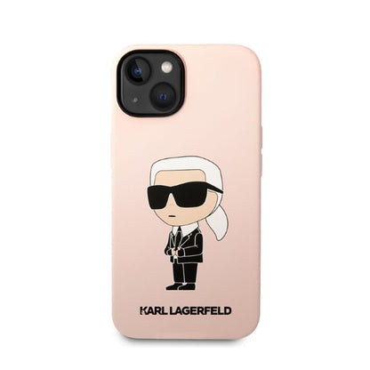 Karl Lagerfeld Silicone NFT Ikonik MagSafe – dėklas, skirtas „iPhone 14 Plus“ (rožinis)