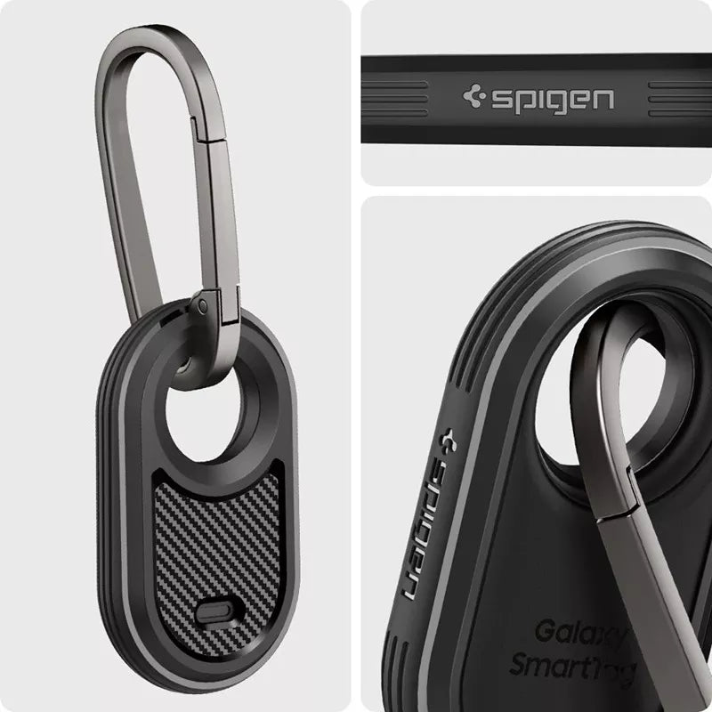 Spigen Rugged Armor – dėklas, skirtas „Samsung Galaxy SmartTag 2“ (juodas)