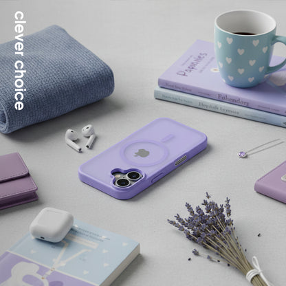 Crong Hybrid Matte Magnetic - MagSafe iPhone 17 dėklas (Levanda)