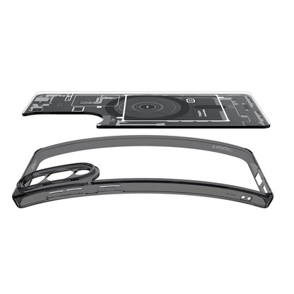 Spigen Ultra Hybrid Mag MagSafe – dėklas, skirtas Samsung Galaxy S25 Edge (Zero One Black)