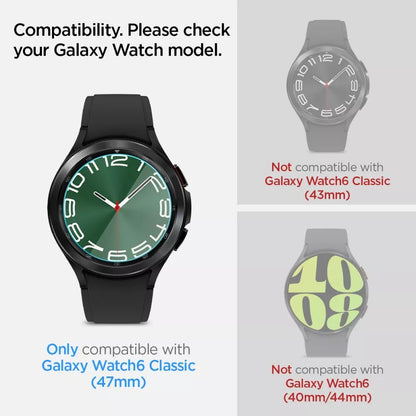 Spigen GLAS.TR EZ FIT 2 vnt. – grūdintas stiklas skirtas Samsung Galaxy Watch 6 Classic 47 mm (2 vnt.)