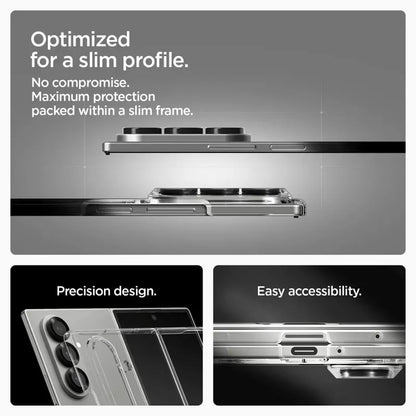Spigen Airskin Mag MagSafe dėklas Samsung Galaxy Z Fold 7 (Skaidrus/Baltas)