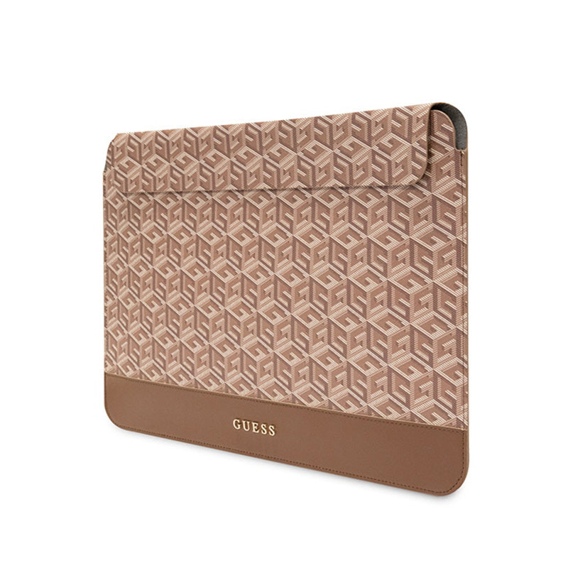 Guess GCube Stripes kompiuterio dėklas – 16 colių nešiojamojo kompiuterio dėklas (rudas)