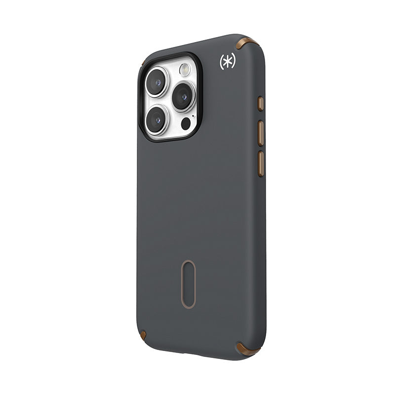 Speck Presidio2 Pro ClickLock & MagSafe - iPhone 15 Pro dėklas (Anglies pilkumo / Vėsios bronzos)