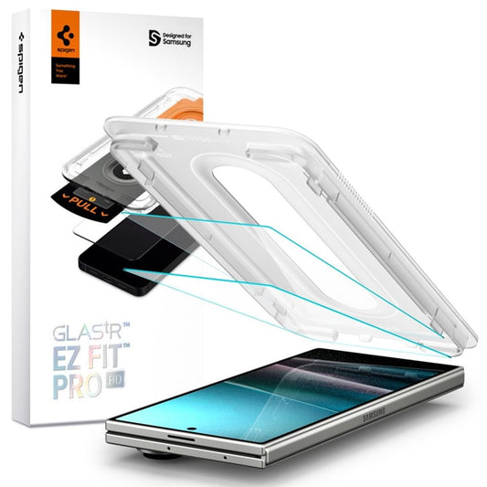 Spigen GLAS.TR EZ Fit Pro HD 2-Pack – grūdintas stiklas, skirtas Samsung Galaxy Z Fold 7 (2 vnt.)