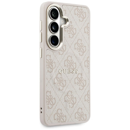 Guess 4G Reljefinis Žiedas MagSafe - Samsung Galaxy S26 dėklas (Rožinė)