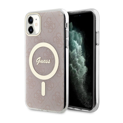 Guess 4G MagSafe – dėklas iPhone 11 (rožinė)