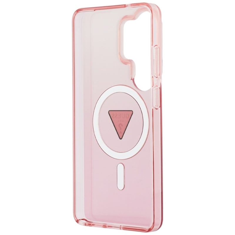 Guess IML Gradient Triangle MagSafe dėklas - Samsung Galaxy S26 Ultra (Rožinis)