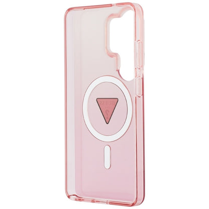 Guess IML Gradient Triangle MagSafe dėklas - Samsung Galaxy S26 Ultra (Rožinis)