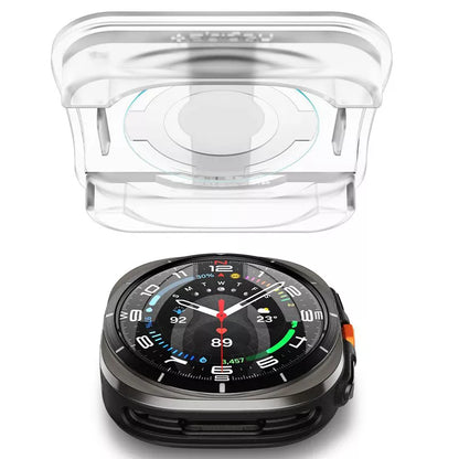 Spigen GLAS.TR EZ FIT 2 vnt. – Grūdintas stiklas, skirtas Samsung Galaxy Watch Ultra 47 mm (2025/2024) (2 vienetai)