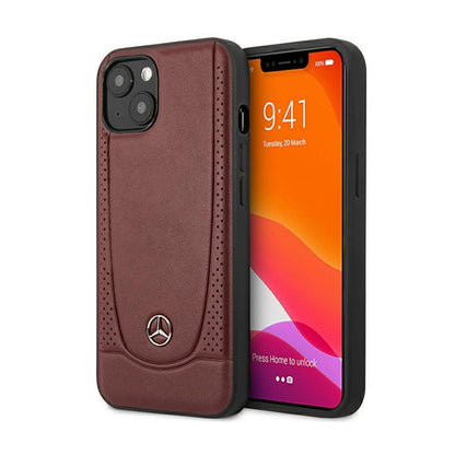 Mercedes Leather Urban Line – Dėklas iPhone 15 (raudonas)