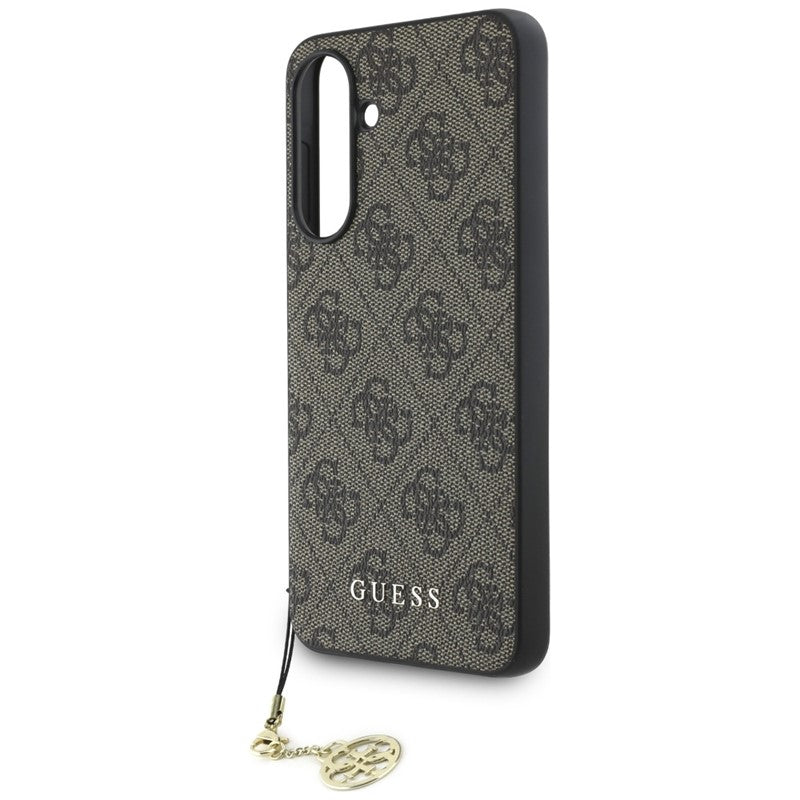 Guess 4G Charms kolekcija – dėklas Samsung Galaxy A56 5G (rudas)