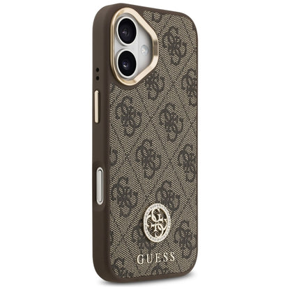 Guess 4G Strass Logotipas MagSafe - dėklas iPhone 17 (Rudos)