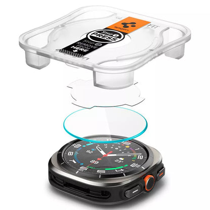 Spigen GLAS.TR EZ FIT 2 vnt. – Grūdintas stiklas, skirtas Samsung Galaxy Watch Ultra 47 mm (2025/2024) (2 vienetai)