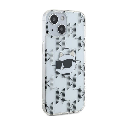 Karl Lagerfeld IML Choupette Head & Monogram – „iPhone 15“ / „iPhone 14“ / „iPhone 13“ dėklas (skaidrus)