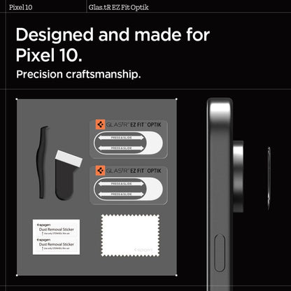 Spigen Optik GLAS.TR Kameros apsauga 2 vnt. - Objektyvo apsauga Google Pixel 10 (Krištolo skaidrumo)