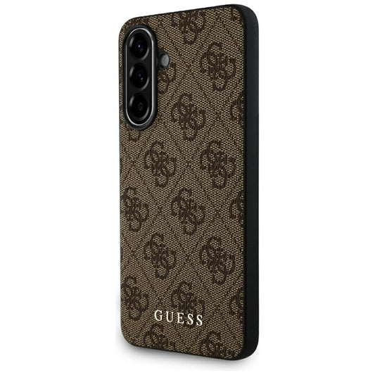 Guess 4G Metal Gold Logo – dėklas, skirtas Samsung Galaxy A56 5G (rudas)