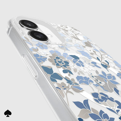 Kate Spade New York Protective Gems MagSafe – dėklas, skirtas iPhone 16 Plus (žiedų gėlynas mėlynas)