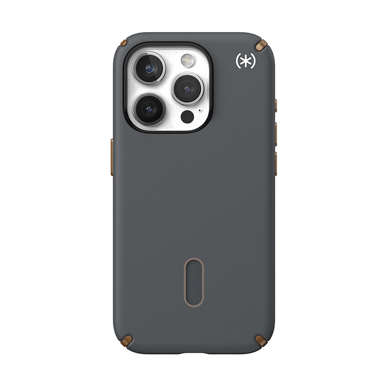 Speck Presidio2 Pro ClickLock & MagSafe - iPhone 15 Pro dėklas (Anglies pilkumo / Vėsios bronzos)