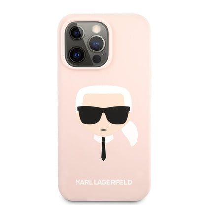 Karl Lagerfeld Silicone Ikonik Karl galva – dėklas iPhone 13 Pro Max (rožinė)