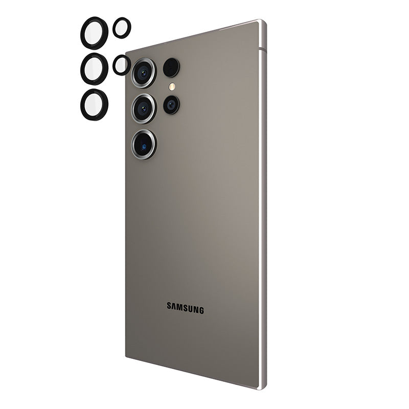 Case-Mate aliuminio žiedinis lęšių apsaugos stiklas – apsauginis stiklas Samsung Galaxy S24 Ultra kameros lęšiui (juodas)