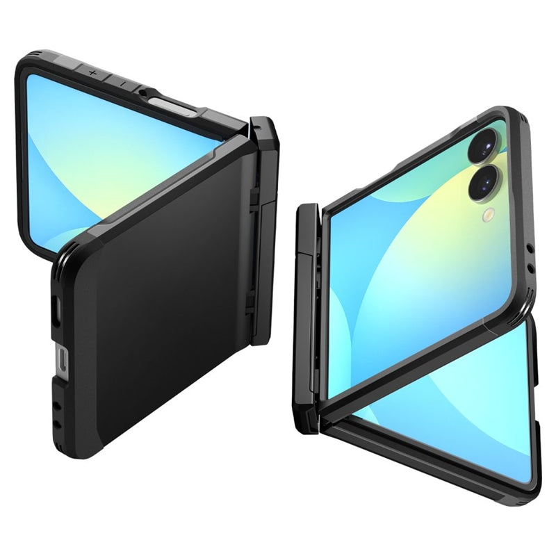Spigen Tough Armor Pro Mag MagSafe – dėklas, skirtas Samsung Galaxy Z Flip 7 (juodas)