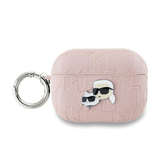 Karl Lagerfeld Monogram Karl & Choupette Head – AirPods Pro 2 dėklas (rožinis)