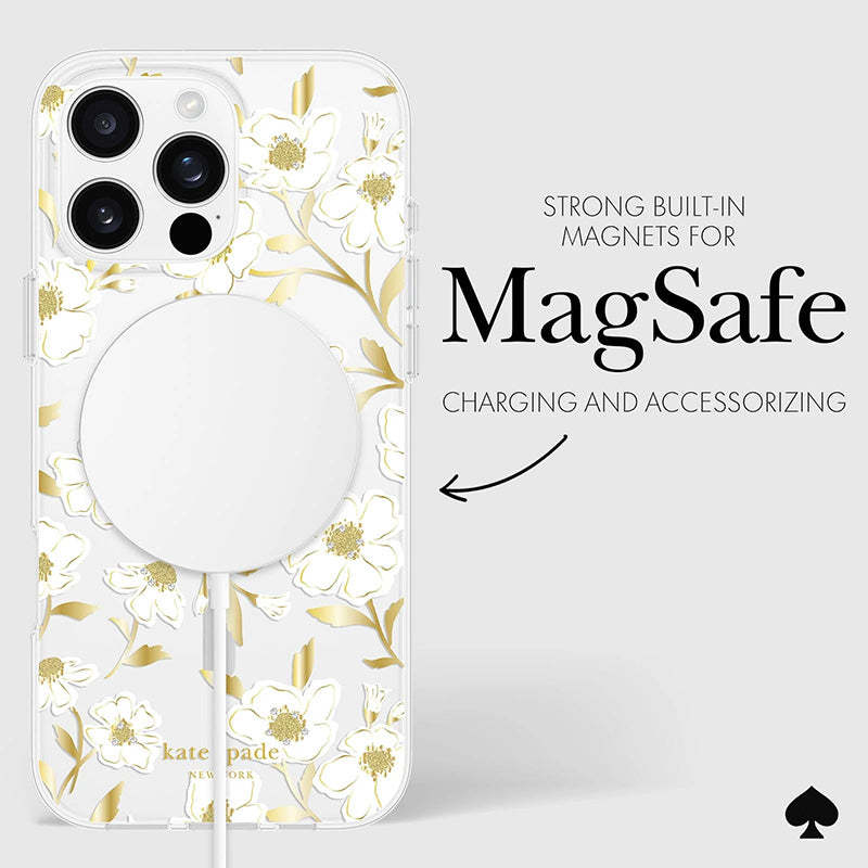 Kate Spade New York Protective Gems MagSafe – dėklas, skirtas iPhone 16 Pro Max (Sunshine Floral)