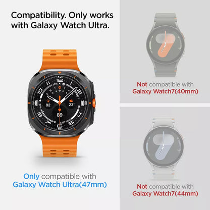 Spigen GLAS.TR EZ FIT 2 vnt. – Grūdintas stiklas, skirtas Samsung Galaxy Watch Ultra 47 mm (2025/2024) (2 vienetai)