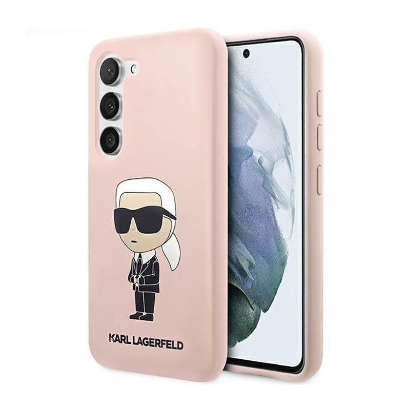 Karl Lagerfeld silikoninis NFT Ikonik – dėklas, skirtas Samsung Galaxy S23 (rožinis)