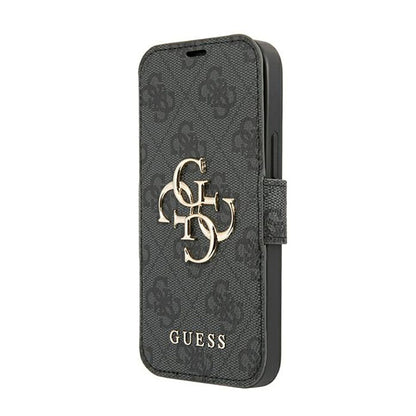 Guess Booktype 4G Big Metal Logo – dėklas iPhone 13 Pro Max (pilka)