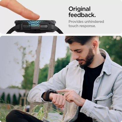 Spigen GLAS.TR EZ FIT 2 vnt. – grūdintas stiklas skirtas Samsung Galaxy Watch 6 Classic 47 mm (2 vnt.)