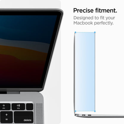 Spigen SafeView Privacy – Privatumo plėvelė, skirta MacBook Air 13.6" M4 (2025) / M3 (2024) / M2 (2022)