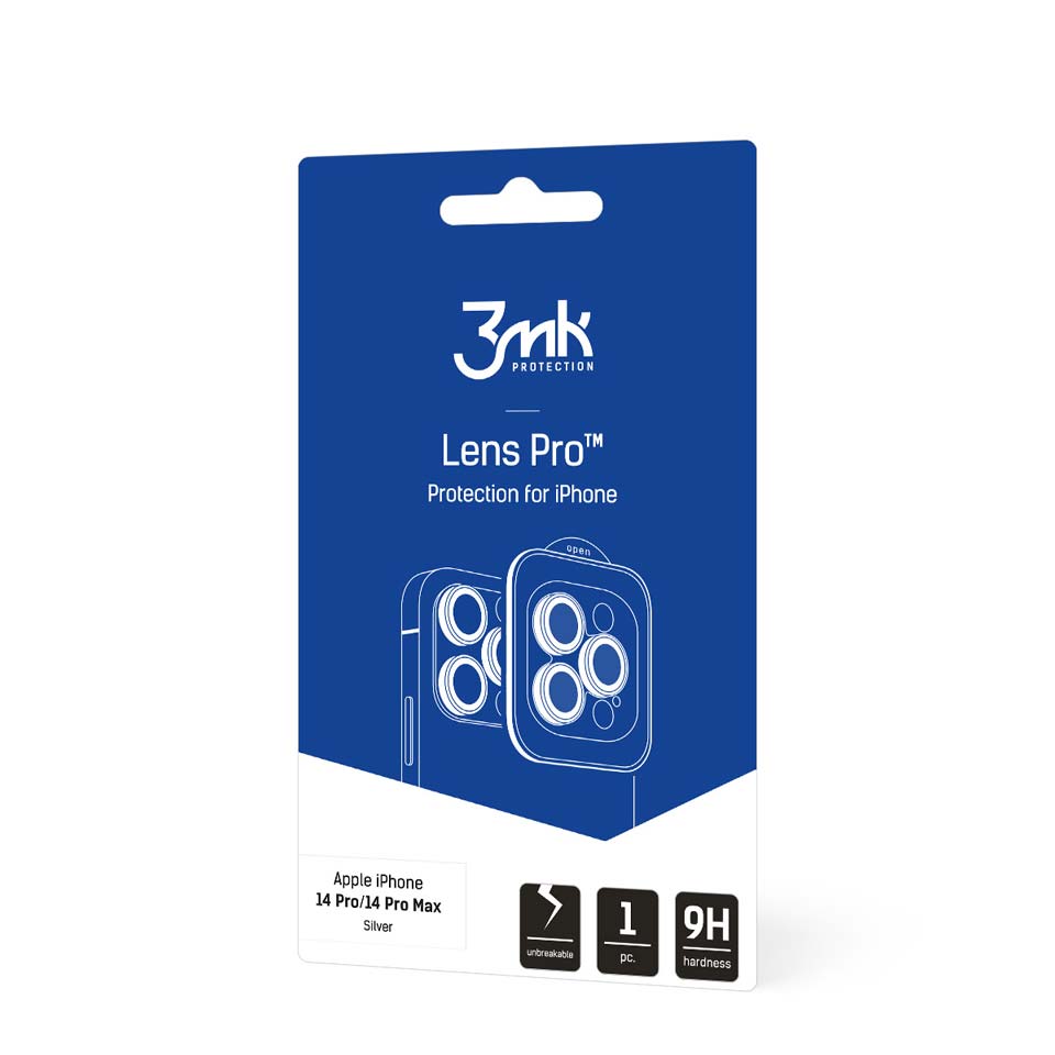 3mk Lens Protection Pro – fotoaparato objektyvo stiklas, skirtas iPhone 14 Pro / iPhone 14 Pro Max