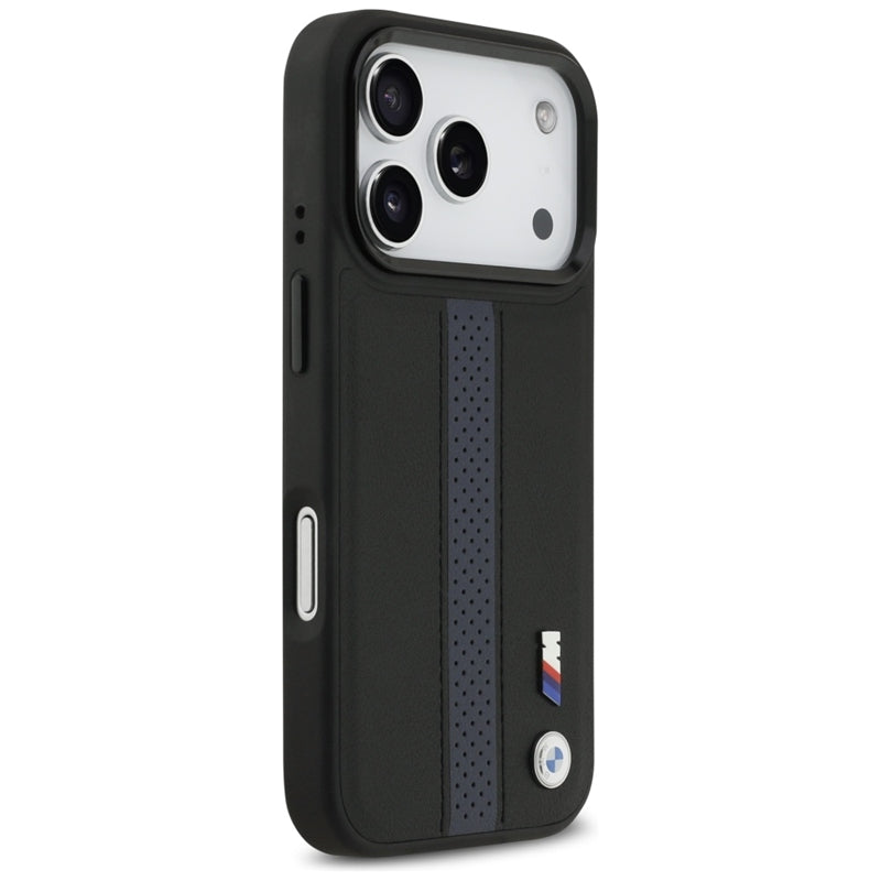 BMW M Perforated Stripe Logo MagSafe dėklas – iPhone 17 Pro (Mėlynas)