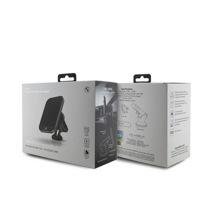 BMW MagSafe Signature Edition - Magnetinis automobilinis laikiklis su 15W belaidžiu įkrovimu (juodas)