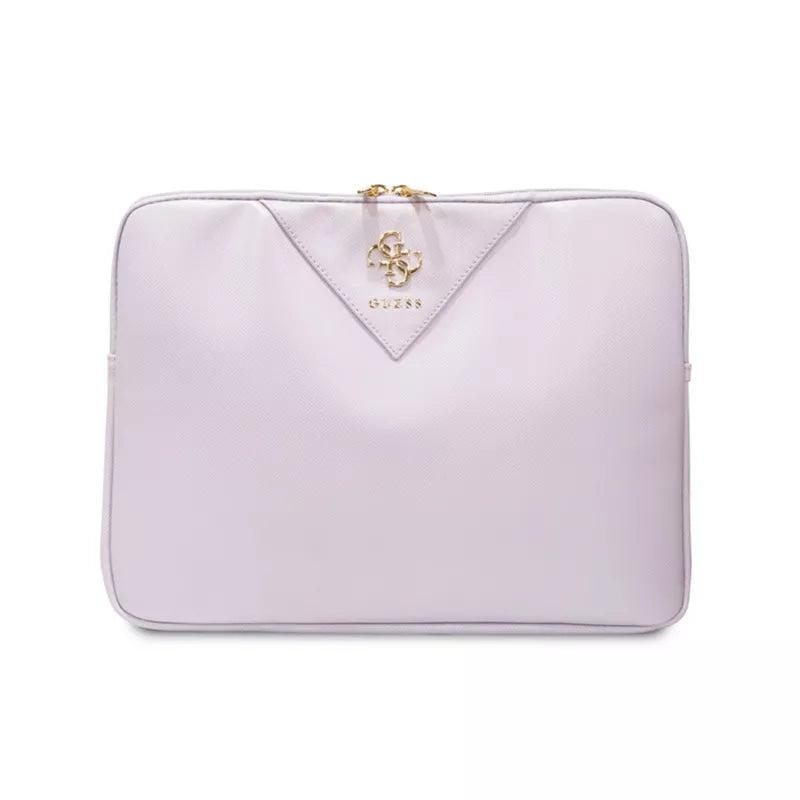 Guess Triangle 4G Sleeve - Nešiojamojo kompiuterio dėklas 13" / 14" (violetinis)
