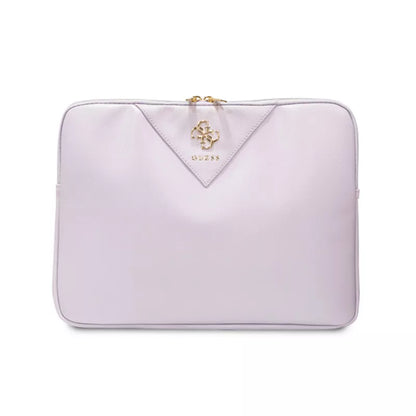 Guess Triangle 4G Sleeve - Nešiojamojo kompiuterio dėklas 13" / 14" (violetinis)