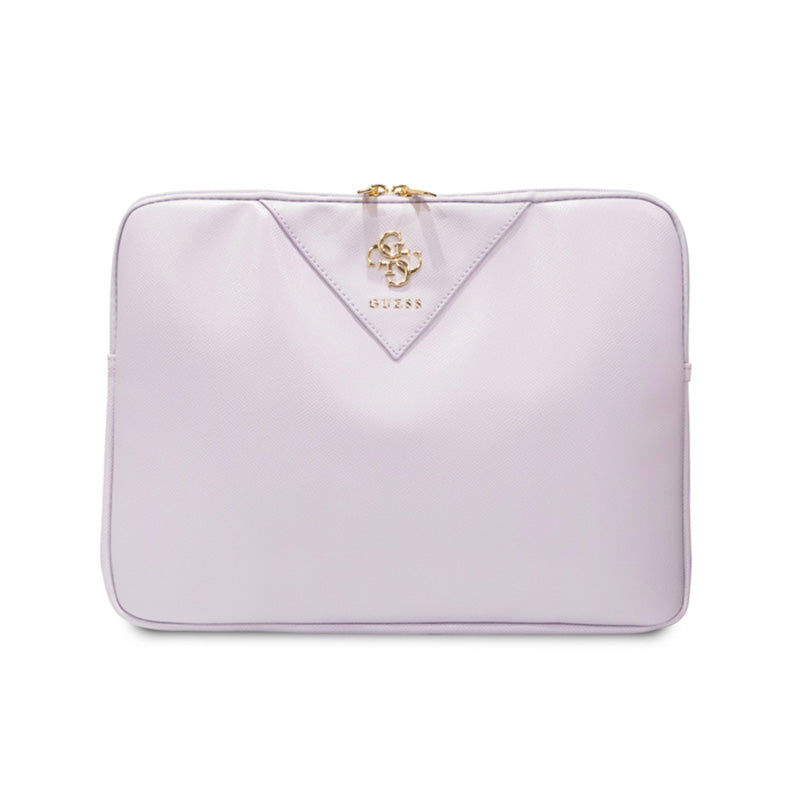Guess Triangle 4G Sleeve - Nešiojamojo kompiuterio dėklas 13" / 14" (violetinis)