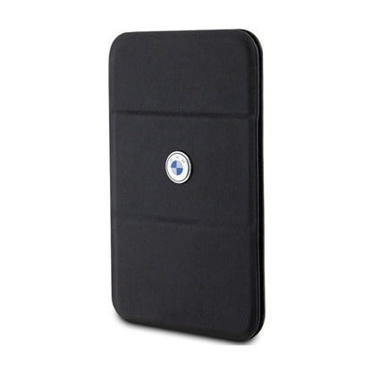 BMW piniginė su kortelių lizdu ir stovu MagSafe Signature Collection - Magnetinė piniginė su stovo funkcija (juoda)