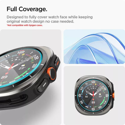 Spigen GLAS.TR EZ FIT 2 vnt. – Grūdintas stiklas, skirtas Samsung Galaxy Watch Ultra 47 mm (2025/2024) (2 vienetai)