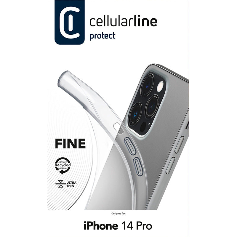 Cellularline Fine - dėklas, skirtas iPhone 14 Pro (skaidrus)